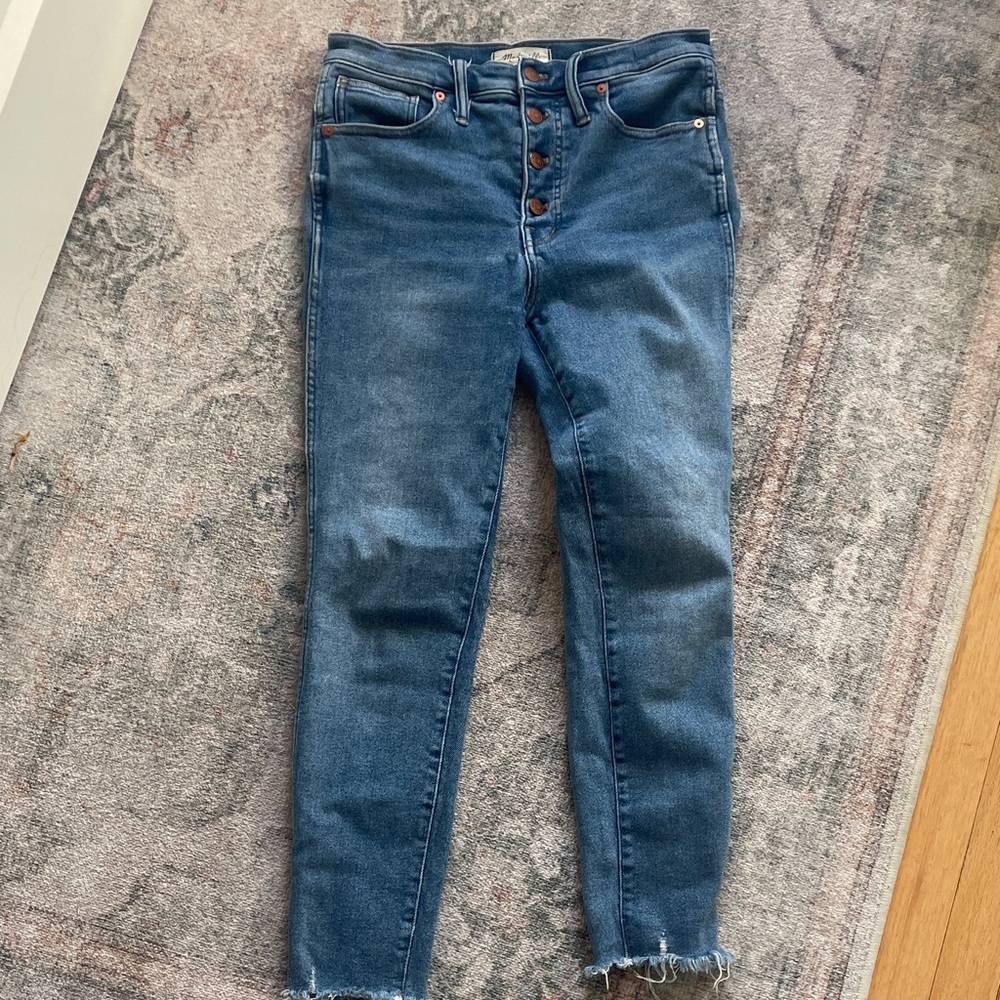 Madewell High Rise Blue Jeans with Button Fly